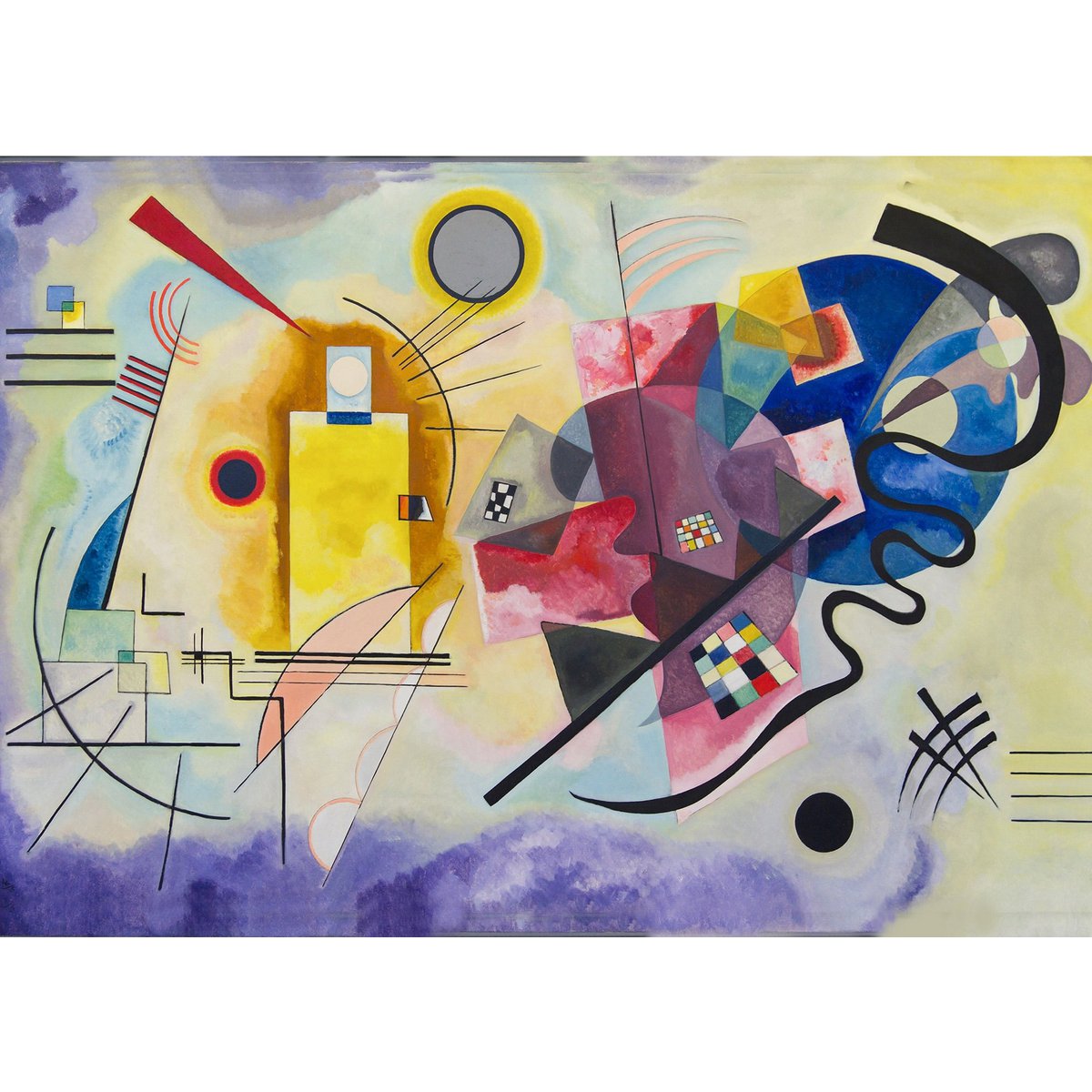Affiche Kandinsky - Jaune, Rouge, Bleu