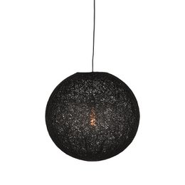 Lampe à Suspension Hazer Twist - Noir - Lin - M 30 x 30 x 30 cm