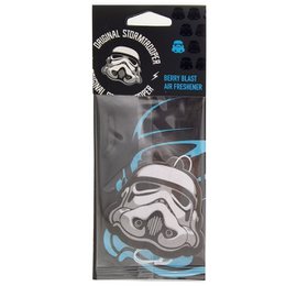  White Stormtrooper helmet air freshener with a fresh scent. Made of durable plastic material. Ideal for cars, homes, or offices to provide a pleasant aroma.