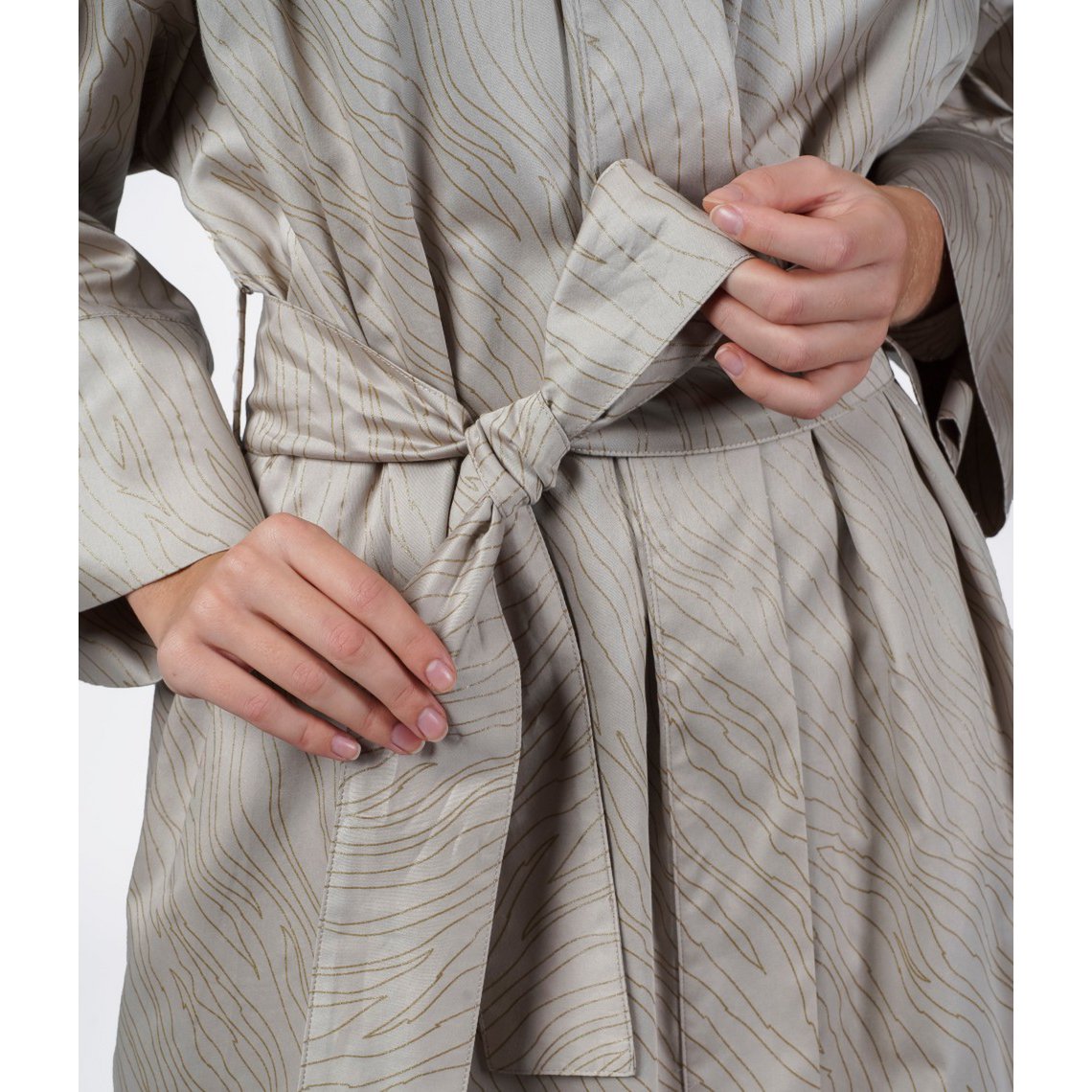 Szlafrok kimono piaskowy migdałowy