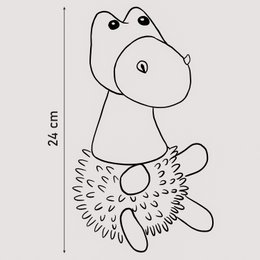 Ne & No® Dog Toys Dino/ Plush Animal + Kielzeiten + Squeaker