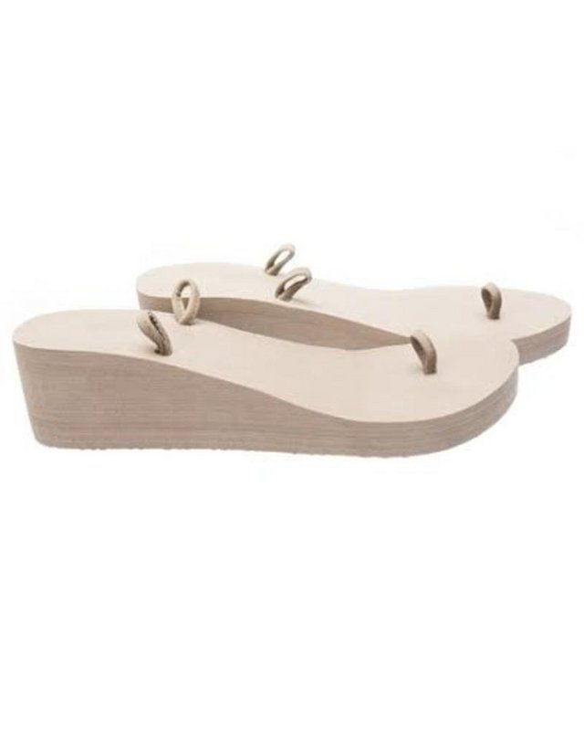 Bandajanas wedge slippers, taupe