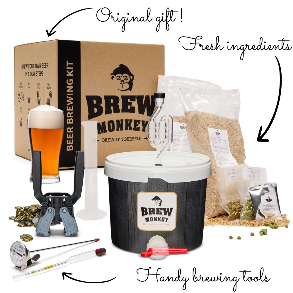 Kit de elaboración de cerveza Brew Monkey - IPA completo