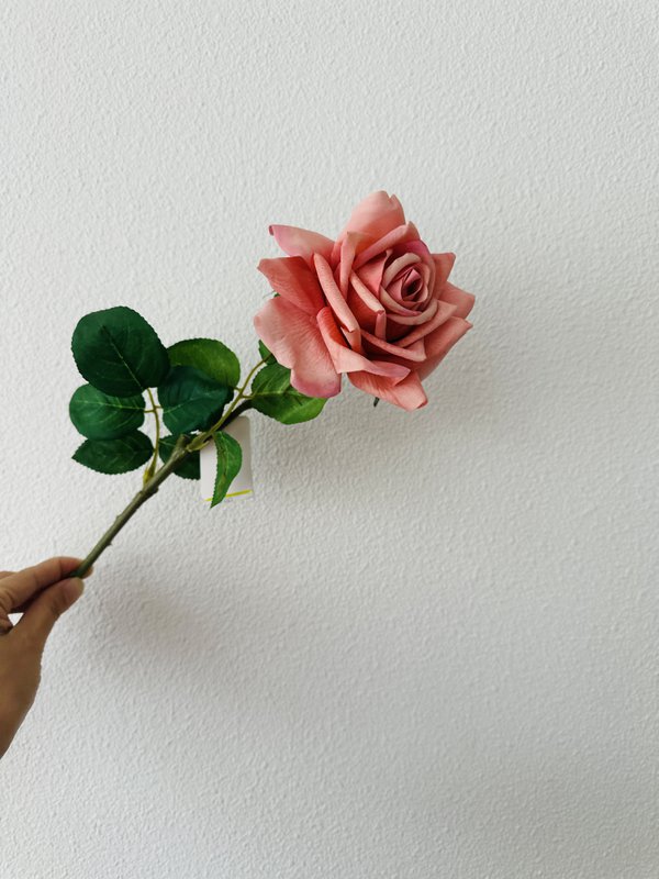 QMF Hand Touch Rose 72cm WIT2PCS