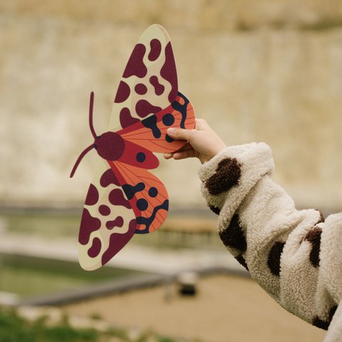 Garden Tiger Moth– wooden wall decoration, butterfly home art, decorative object