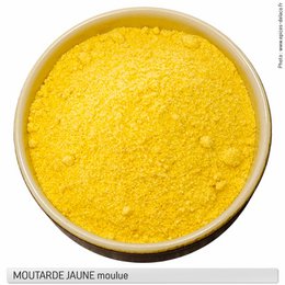Ground yellow mustard, a versatile condiment, aromatic spice, and seed. Available in various sizes to suit your needs.