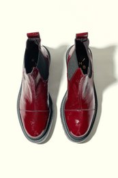 MACU BURGUNDY – Stiefeletten aus Lackleder mit extra leichter Sohle
