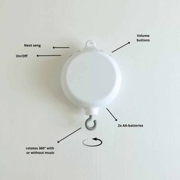 Baby Mobile Music box white