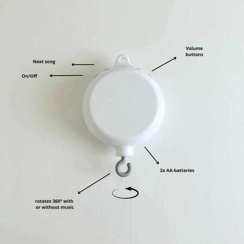 Baby Mobile Music box white