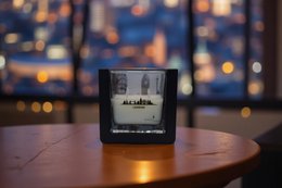 Vela perfumada sorpresa - Ciudades - Londres - 235 gr de cera de manteca de karité vegana