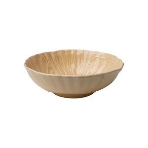 Slaschaal Papaver 28 cm Beige