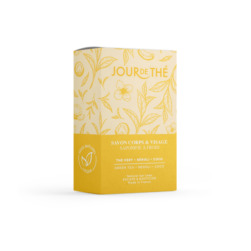 Sæbe ''Grøn te + Neroli + Kokos'' - 100% naturlig og kold forsæbet
