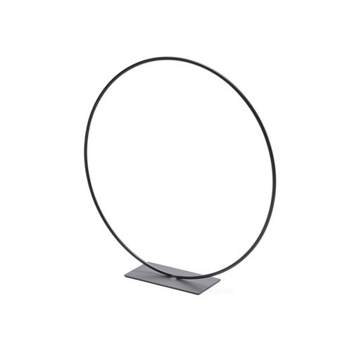 Metal ring 30cm, standing with foot, black