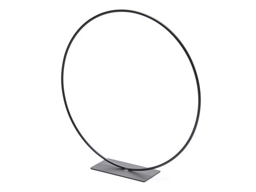 Metal ring 30cm, standing with foot, black