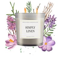 Simply Linen scented candle 230g – fresh laundry, natural wax, 50h
