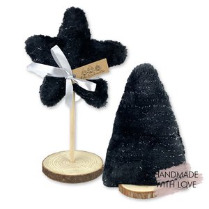 Kunstfell Tanne & Stern Black Silver