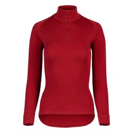 Top da donna con collo con zip, 250 g/m², Royal cherry
