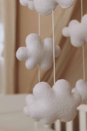 Handgemaakte Wolken Muziekmobiel - Boxmobiel - Baby mobile - mobile wickeltisch