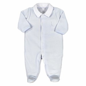 Sophie die Giraffe Playsuit mit Kragen Samtblau 0M-50cm
