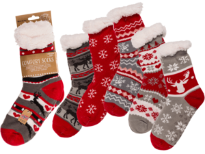 Women comfort socks, Ice Flower & Reindeer