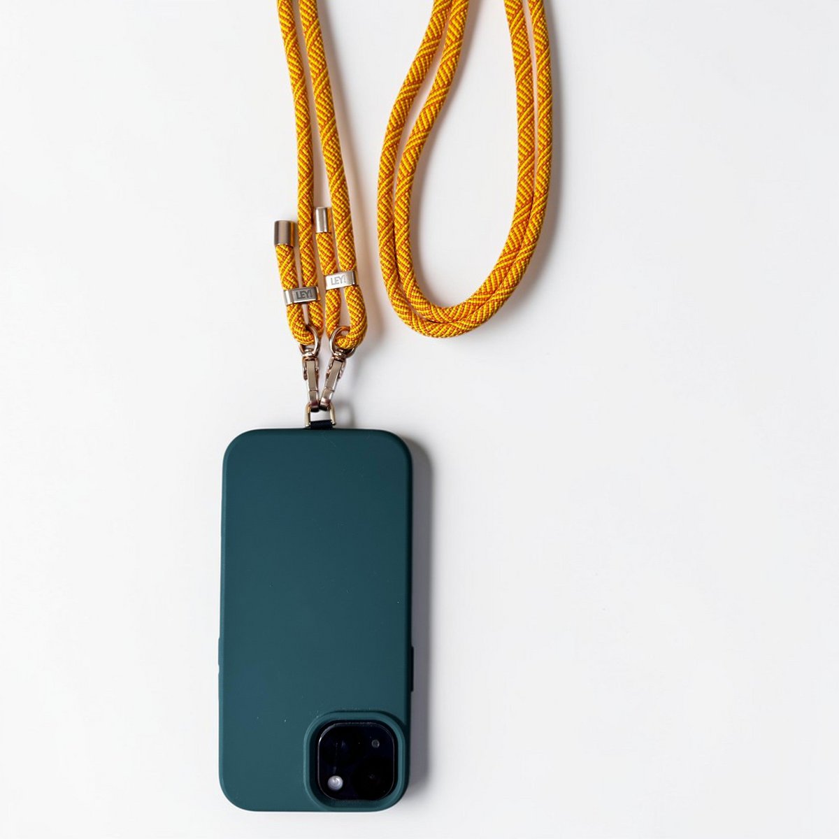 Mobile phone chain - yellow - orange