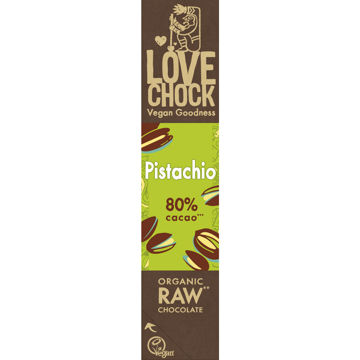 80 % Schokolade mit Pistazien – Bio, roh, pflanzlich und nachhaltig