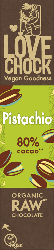 80 % Schokolade mit Pistazien – Bio, roh, pflanzlich und nachhaltig