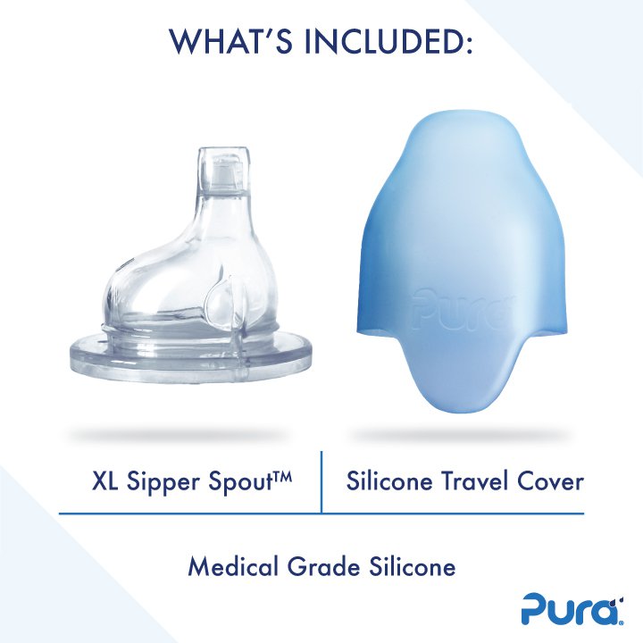 Pura spout bottle 325 ml + aqua sleeve