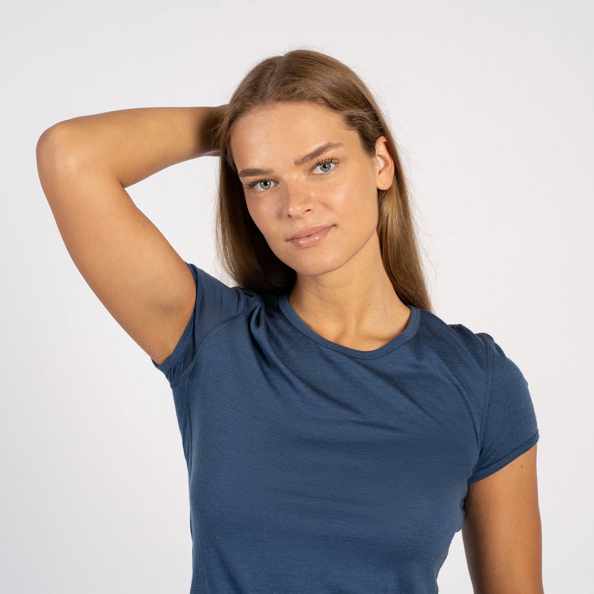 Denim Merino 160 a maniche corte da donna