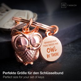 "Owl be there" owl keychain "Owly" with engraving - cute owl lucky charm