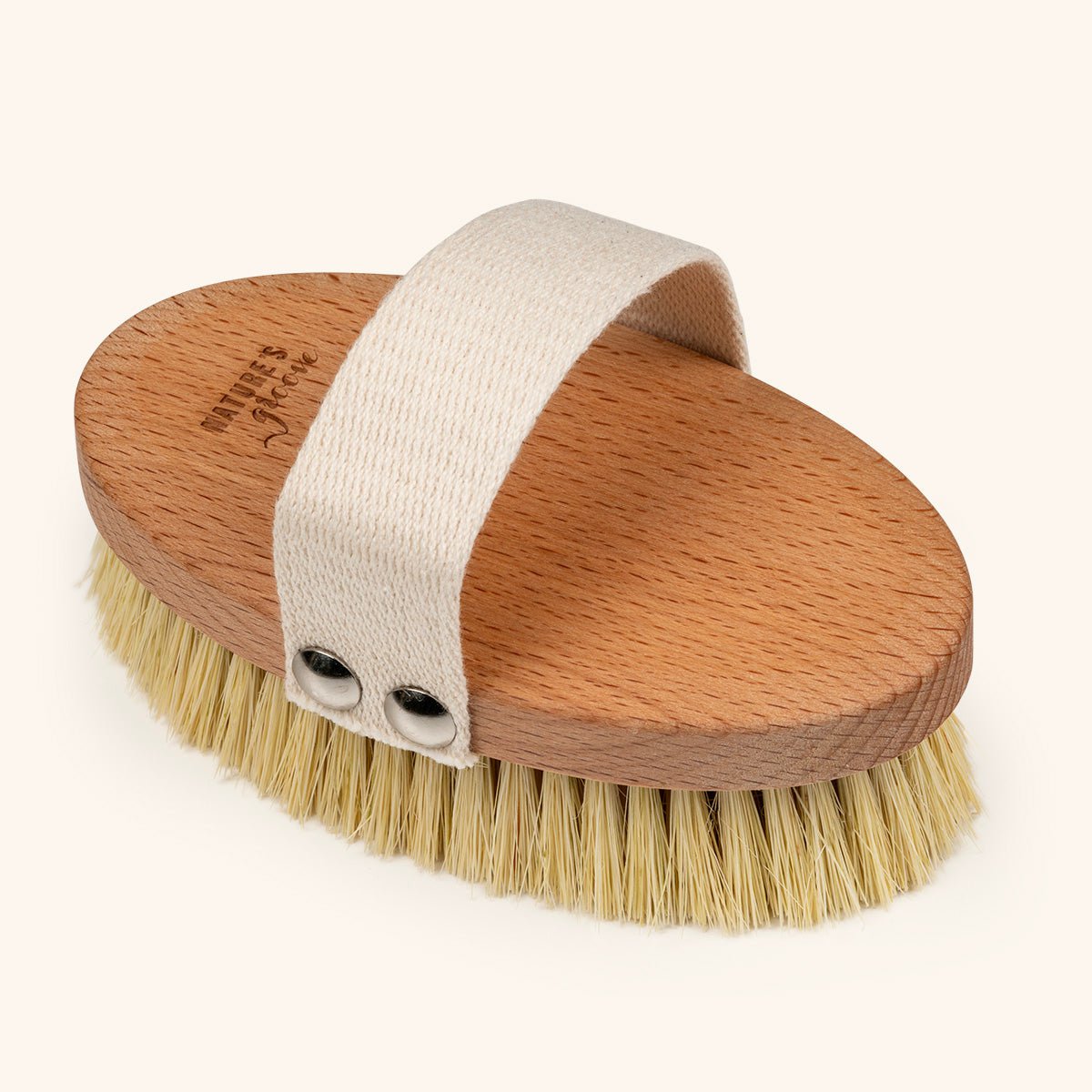 Houten vegan dry brush voor het droog borstelen van je huid