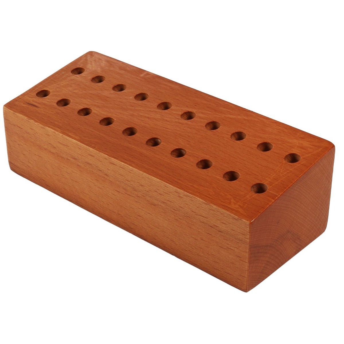 Schraubendreherhalter aus Holz, 6 x 15 x 4,5 cm, 20 Löchern
