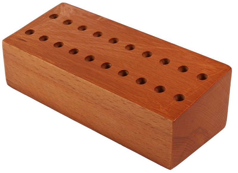 Schraubendreherhalter aus Holz, 6 x 15 x 4,5 cm, 20 Löchern