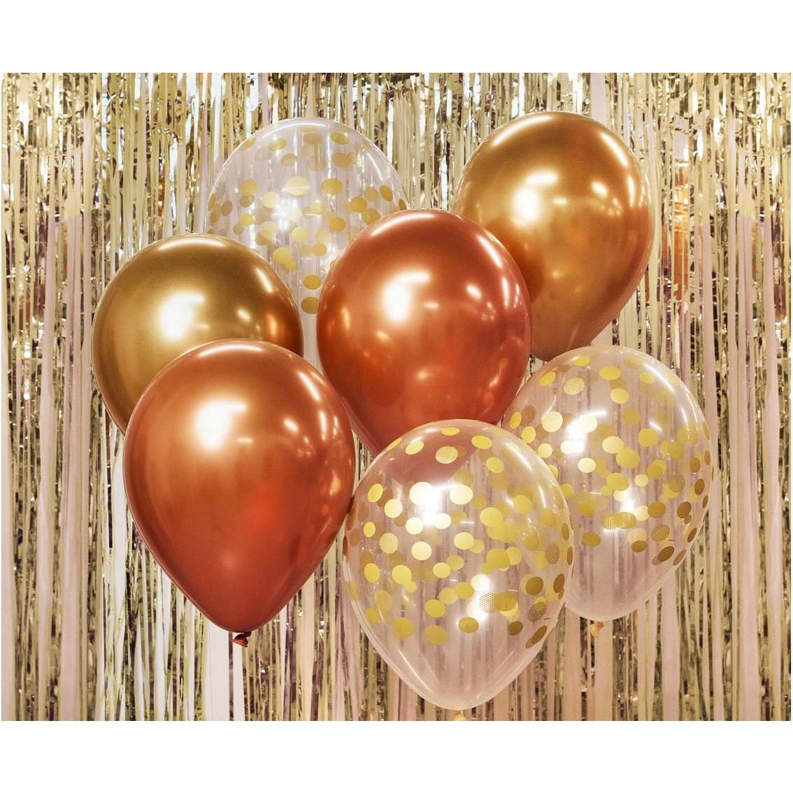 Mix di palloncini Oro rosa - Oro - 7pz