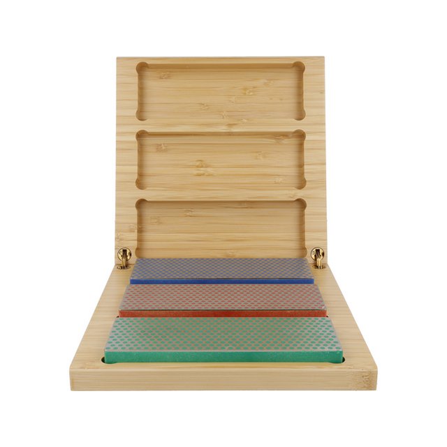Piedra de afilar DMT caja con 3 uds. grano extrafino, fino y grueso