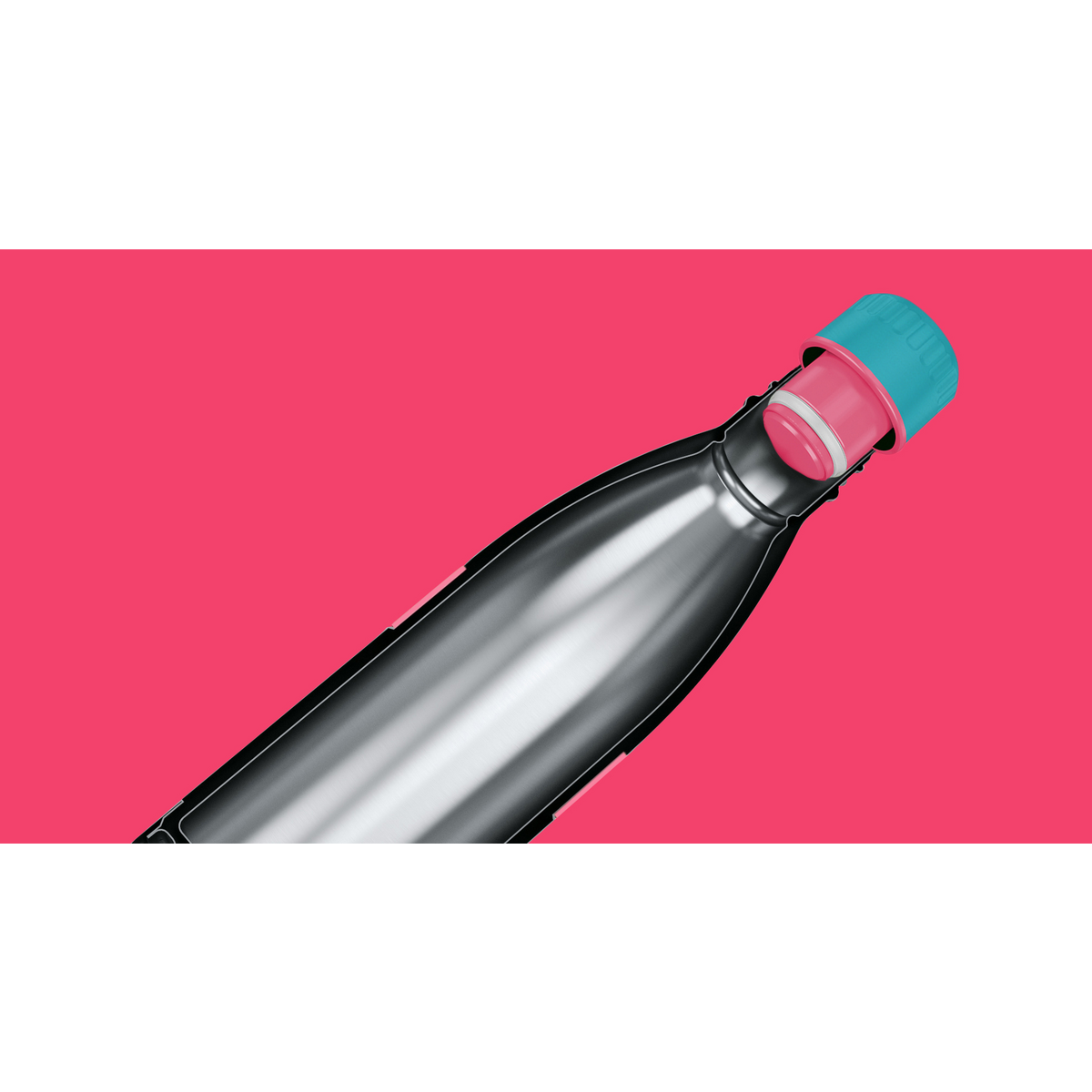TWEE+ Trinkflasche 500ml Himbeerrot