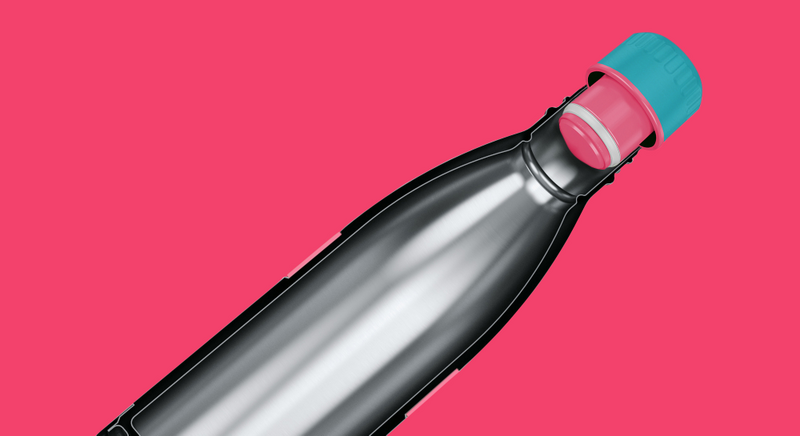 TWEE+ Drikkeflaske 500ml Hindbærrød