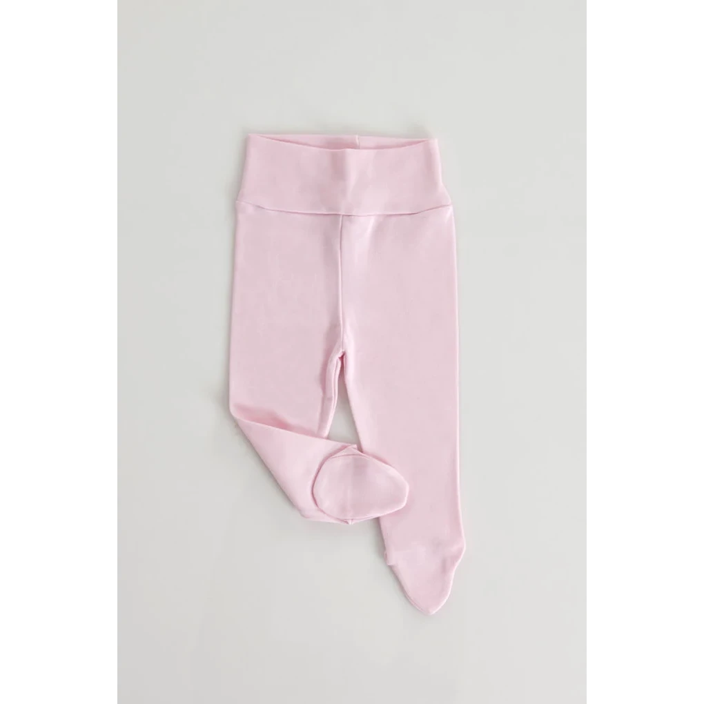Baby-leggings i ubørstet bomuld, lyserød