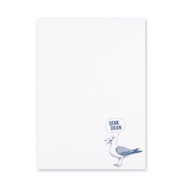 Let op blok "Remember" Möwe van gerecycled papier