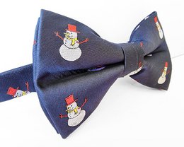 Bowtie - Blue with snowman