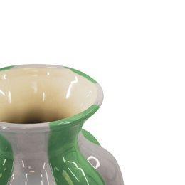 Blütenvase-fehlige Vase-Ceramic-lila/ grün-16,5x16,5x29,5 cm