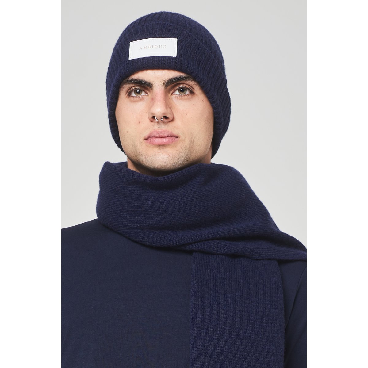 Cashmere Scarf Uni Navy