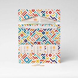 GEOMETRICAL STRIPES III Tyvek® Cardboard Wallet XL / Clutch Wallet