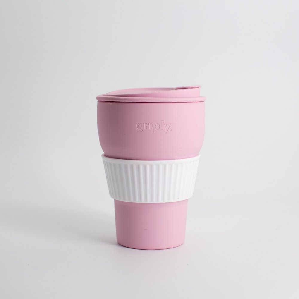 Solidnie składany kubek do kawy - Różowy - 355 ML