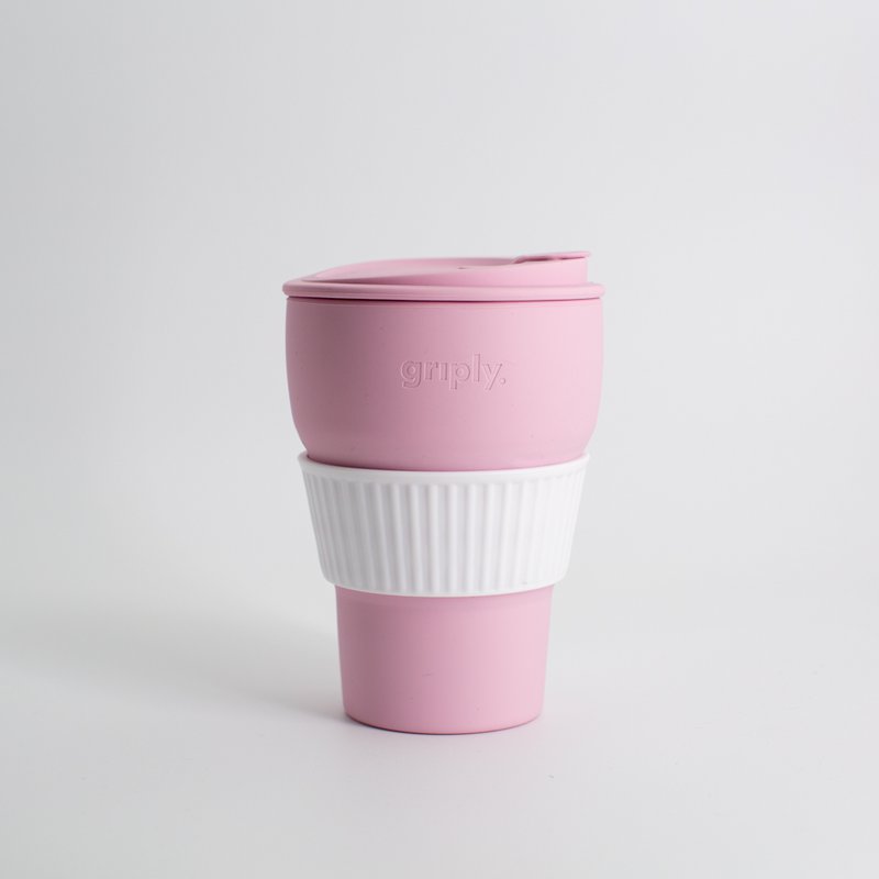 Grip foldbar kaffekop - Pink - 355 ML