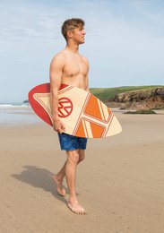Volkswagen VW T1 Bus Skimmer Board - Real Wood (104 cm) - Front/Multicolored