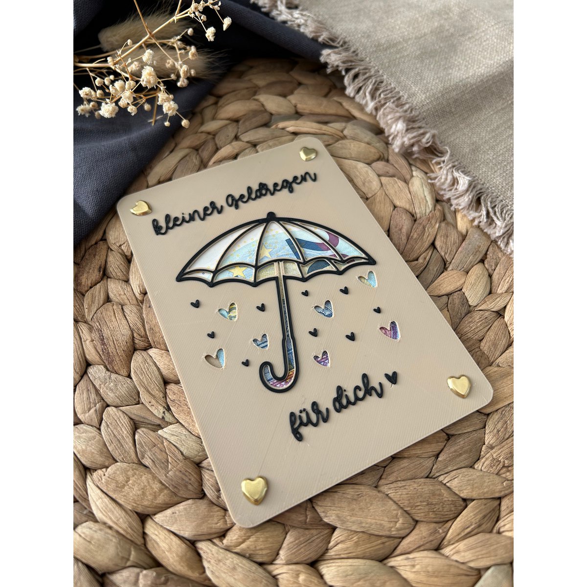 Money gift card - creative packaging for money gifts - financial injection, thank you & gift idea Thank you money rain