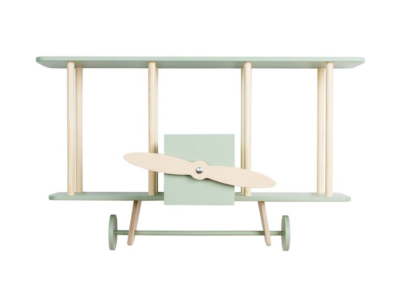 Biplane shelf „Dashy” sage green