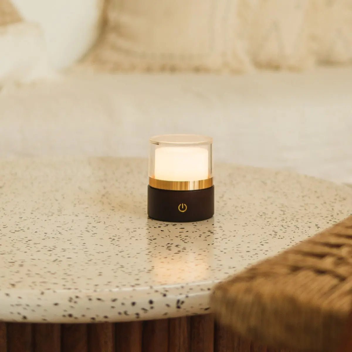 Leo Dark Brown Rechargeable Lamp