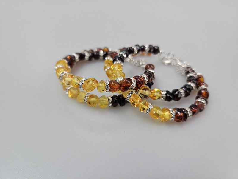Armbånd Rav ædelsten gave souvenir held og lykke armbind
